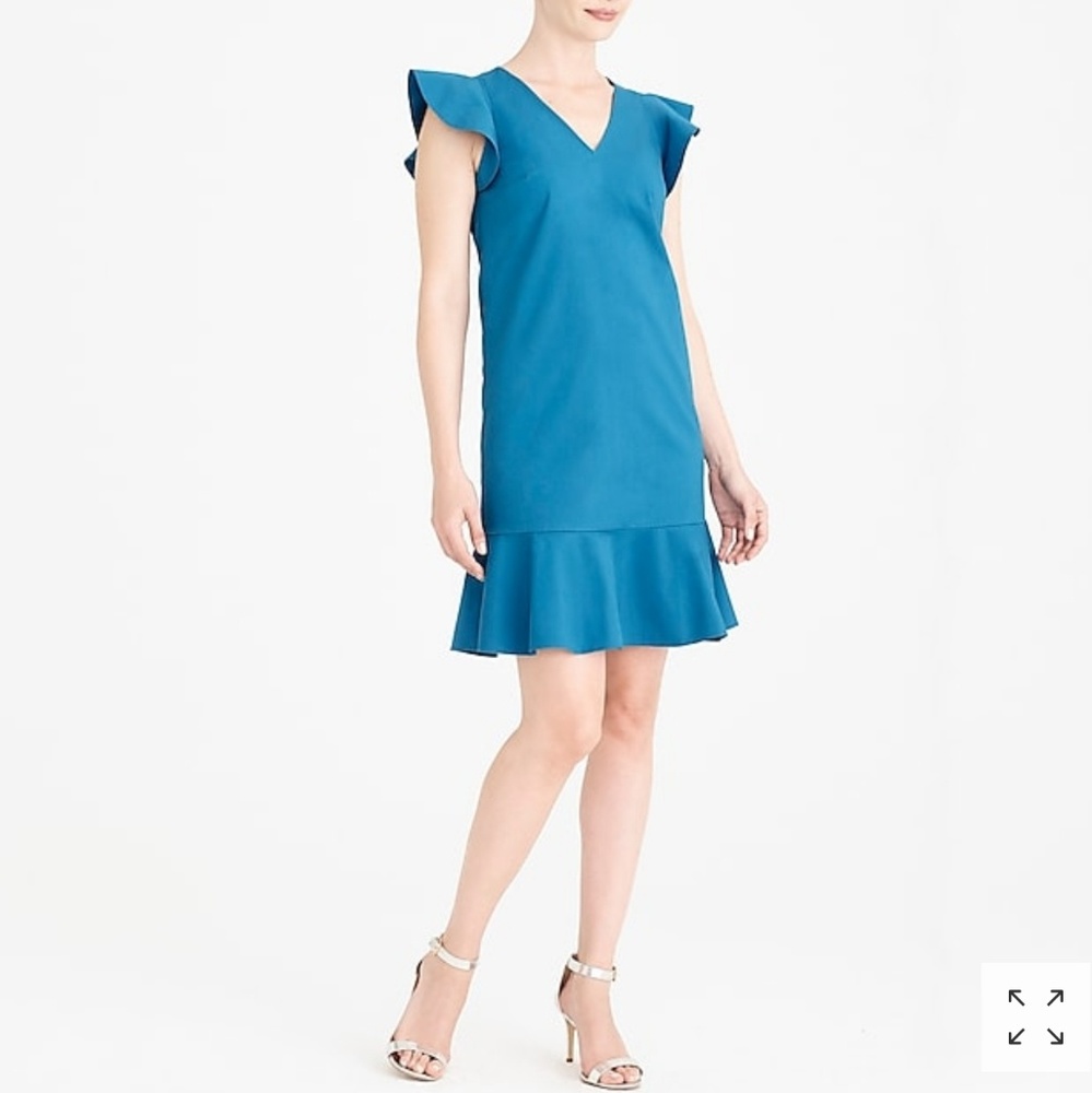 J.Crew Ruffle tank dress